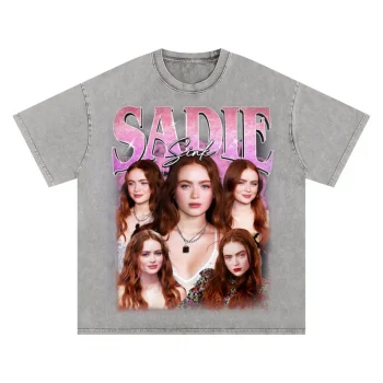 Sadie Sink Vintage Streetwear Portrait T-shirt