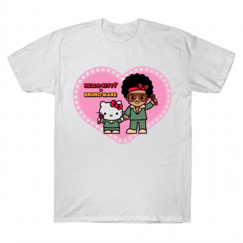 Bruno Mars Hello Kitty Iconic Heart Graphic Tee