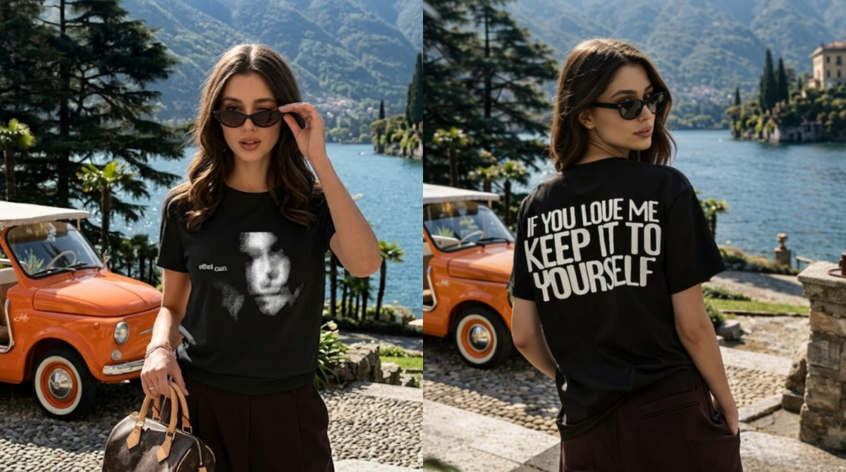 Ethel Cain Grainy Portrait Noir Star Tee