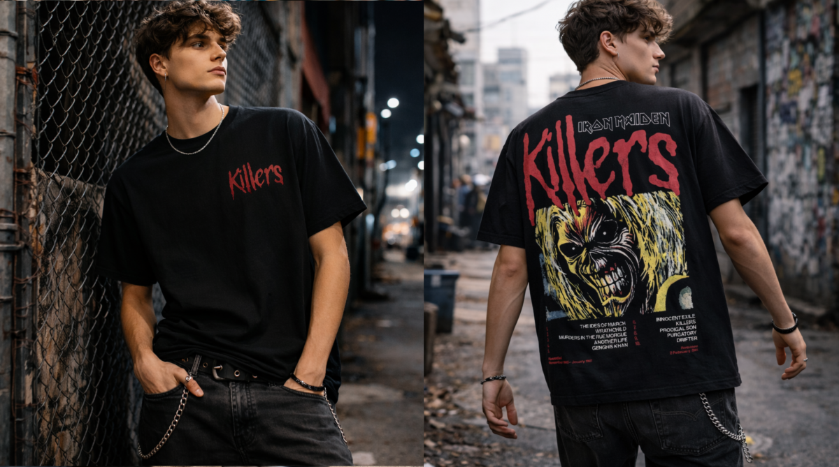 Iron Maiden Killers Vintage Tracklist T-shirt 4 Iron Maiden Killers Vintage Tracklist T-shirt