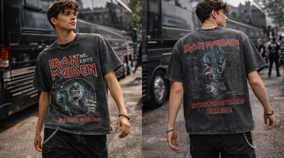 Iron Maiden No Prayer Tour Vintage T-shirt 4 Iron Maiden No Prayer Tour Vintage T-shirt