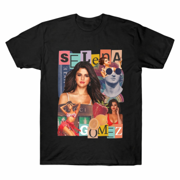 Selena Gomez Mixed Collage Artistic T-shirt