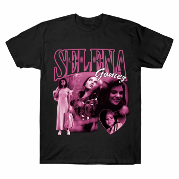 Selena Gomez Pink Retro Collage T-shirt