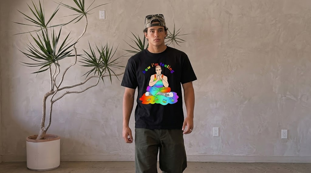 Lauv How I Am Feeling Rainbow Sketch Tee Lifestyle