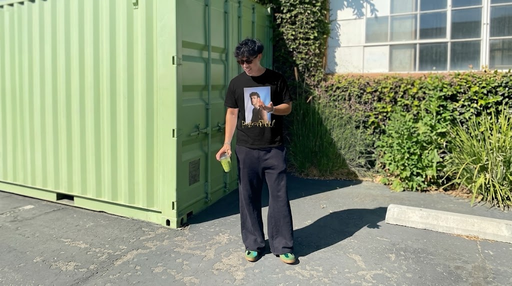 Lauv Potential Gold Script Cinematic Tee 4 Lauv Potential Gold Script Cinematic Tee Lifestyle