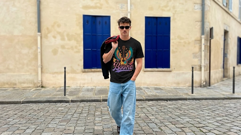 Benson Boone Guitar Wings Retro Graphic Tee