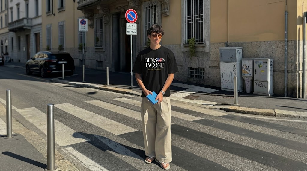 Benson Boone Wanted Man USA Heart Graphic Tee 4 Benson Boone Wanted Man USA Heart Graphic Tee