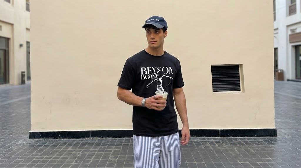 Benson Boone Rollerblading Typo Graphic Tee 4 Benson Boone Rollerblading Silhouette Typo Tee