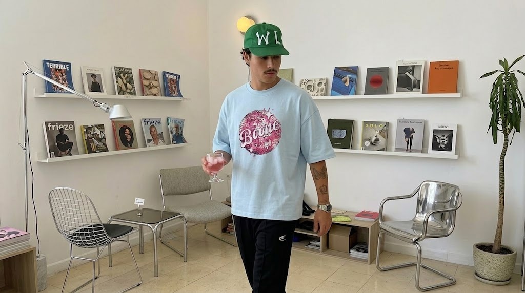 Benson Boone Pink Disco Ball Graphic Tee