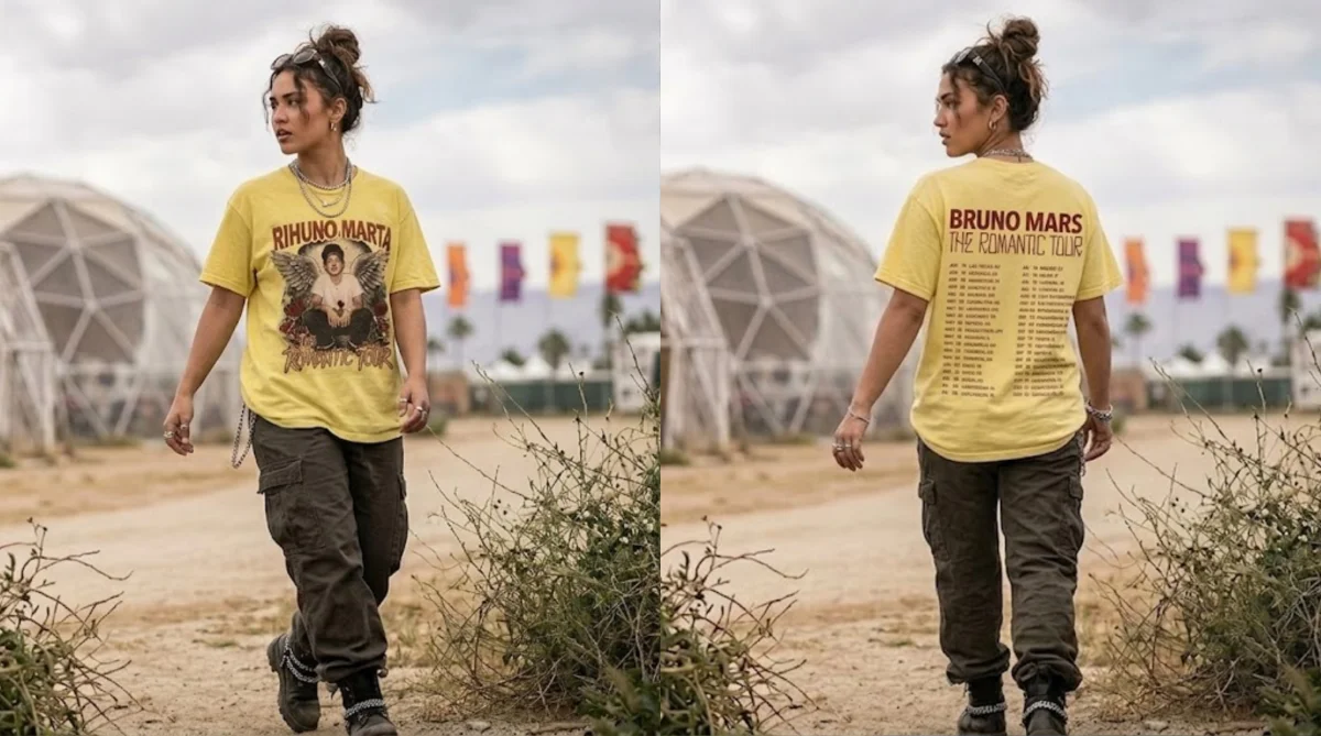 Bruno Mars Romantic Tour Angel Wings Tee