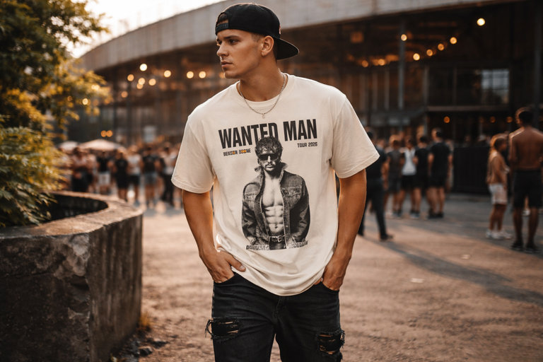 Benson Boone Wanted Man Tour Vintage Tee 4 Benson Boone Wanted Man Tour Vintage Tee