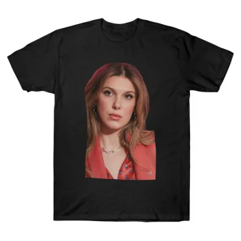 Millie Bobby Brown Red Power Suit Editorial Graphic Tee