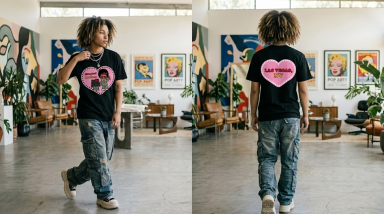 Bruno Mars Hello Kitty Las Vegas Heart Tee 4 Bruno Mars Hello Kitty Las Vegas Heart Tee Lifestyle