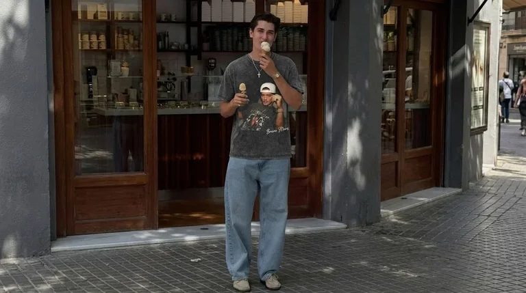 Bruno Mars Vintage Acid Wash Graphic Tee