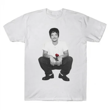 Bruno Mars Vintage Rose Portrait Graphic Tee