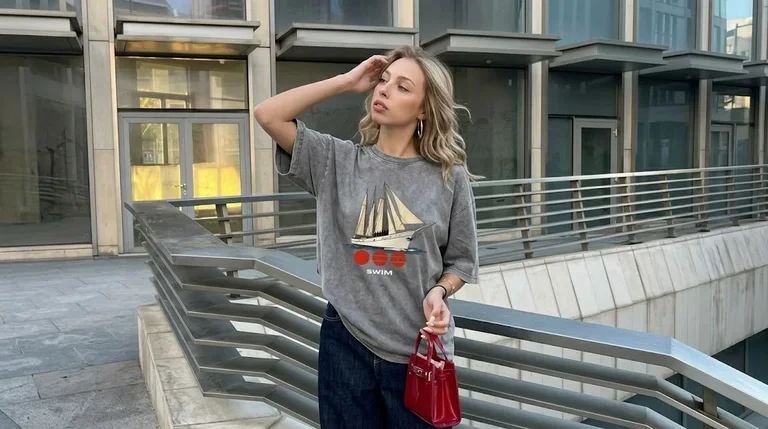 BTS SWIM Arirang Ship Acid Wash Graphic Tee