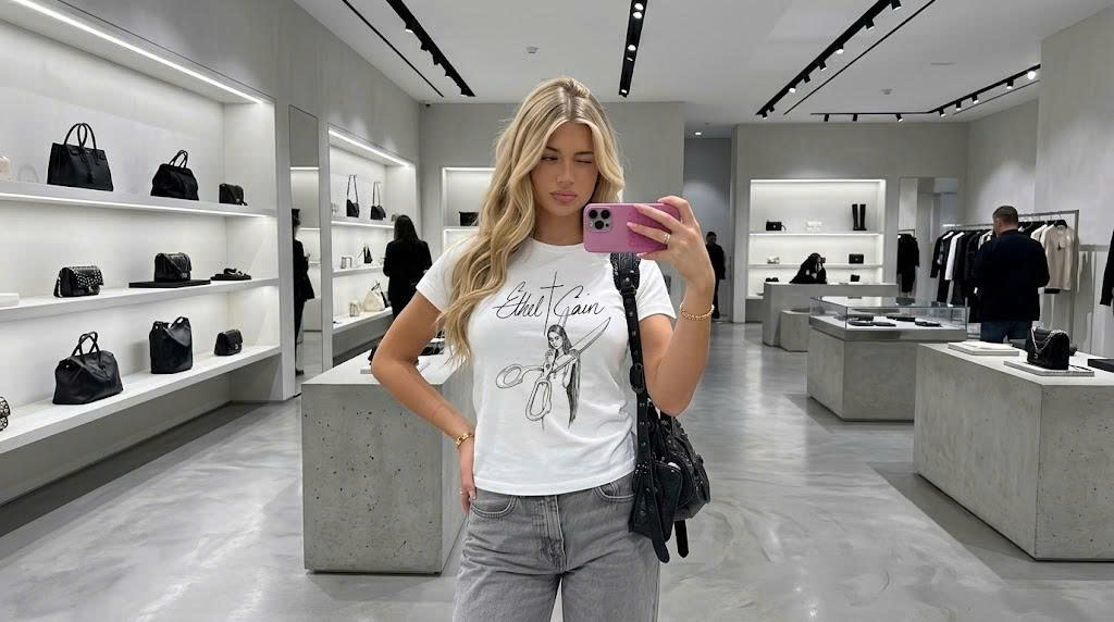 Ethel Cain Scissors Line Art Coachella Tee