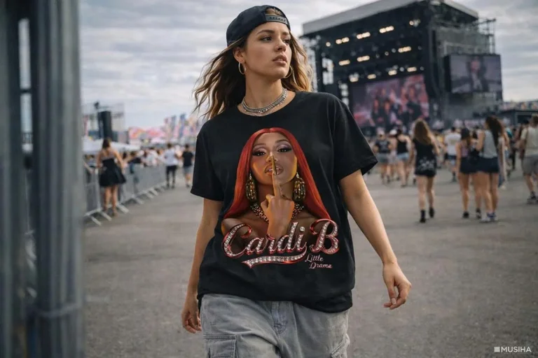 Cardi B Red Hair Little Drama Tee