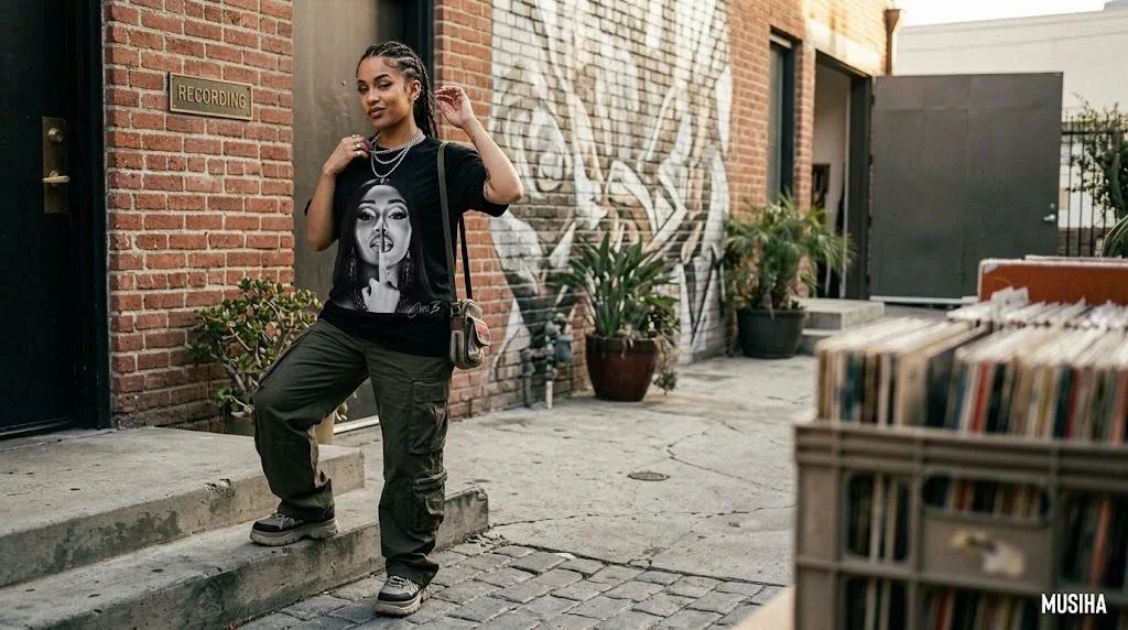 Cardi B Shush Black White Signature Tee 4 Cardi B Shush Black White Signature Tee