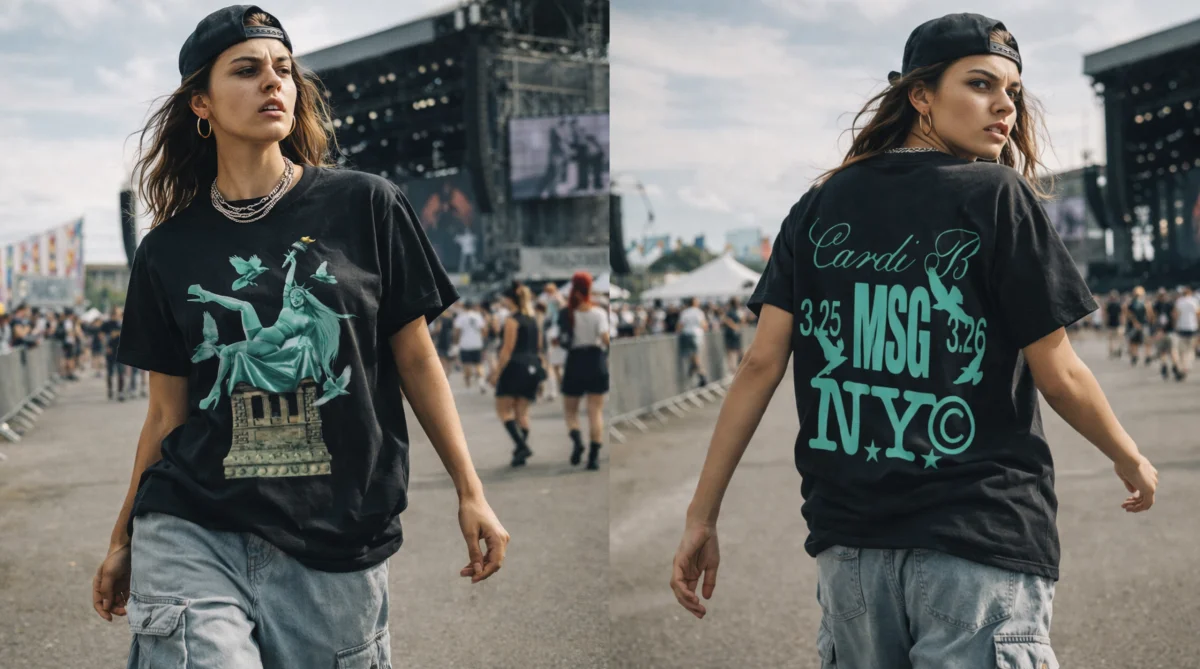 Cardi B MSG Liberty Statue Tour Tee