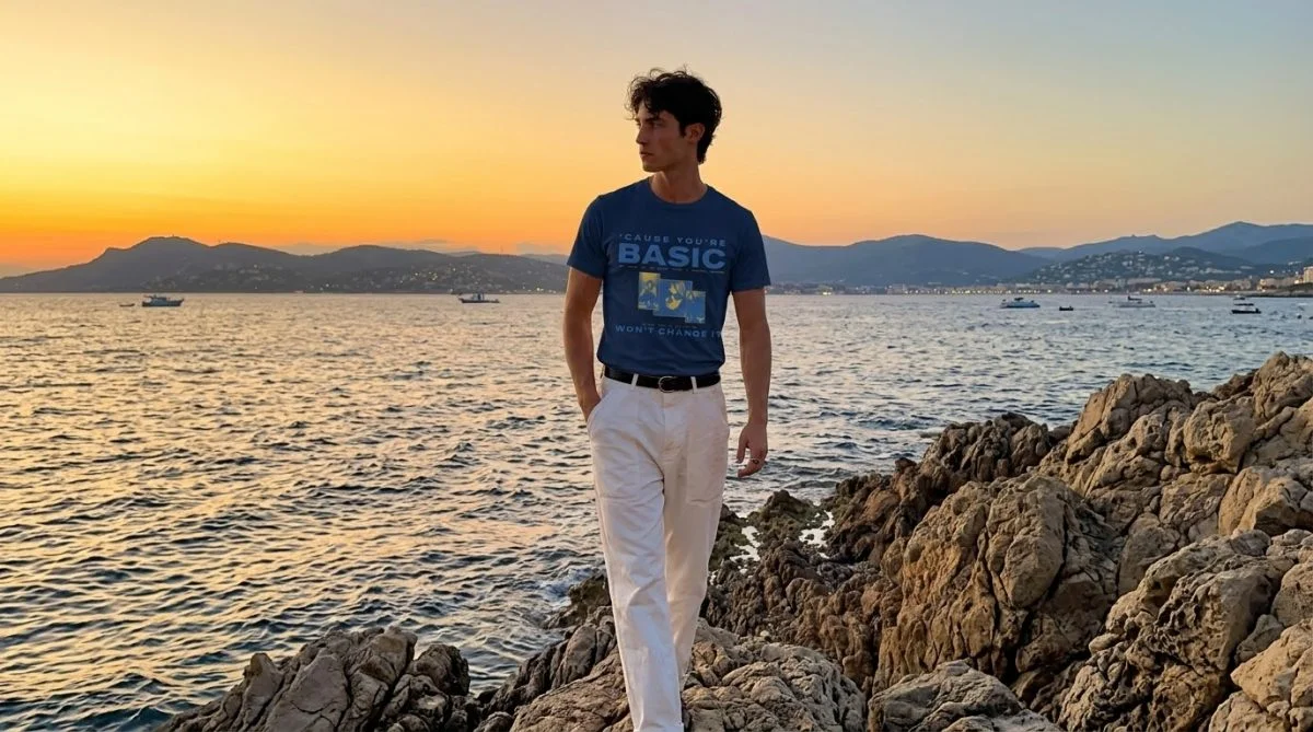 DJO Joe Keery Basic Quote Blue Fresh Piece Tee