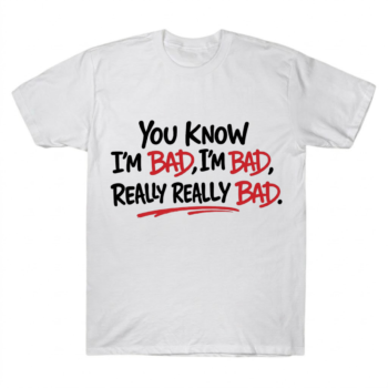 Michael Jackson Bad Era Lyrics Graphic Tee