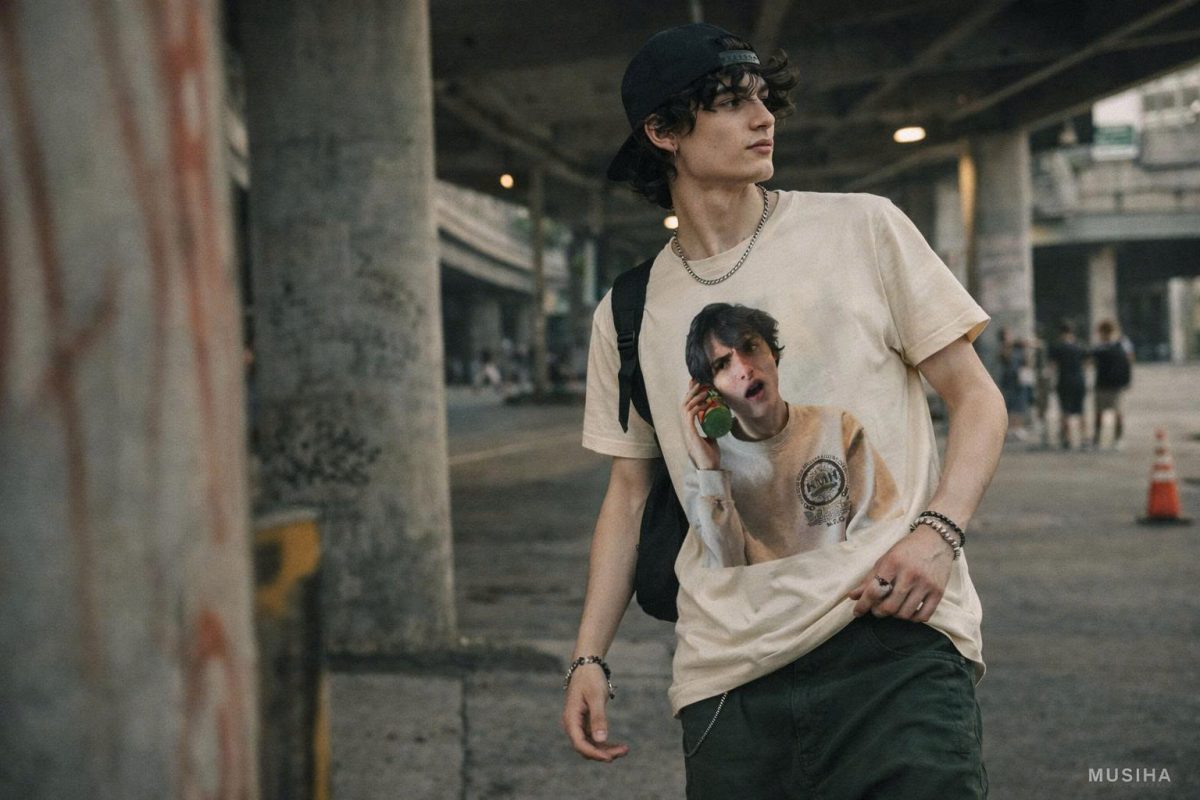 Finn Wolfhard Green Juice Phone Graphic T-shirt