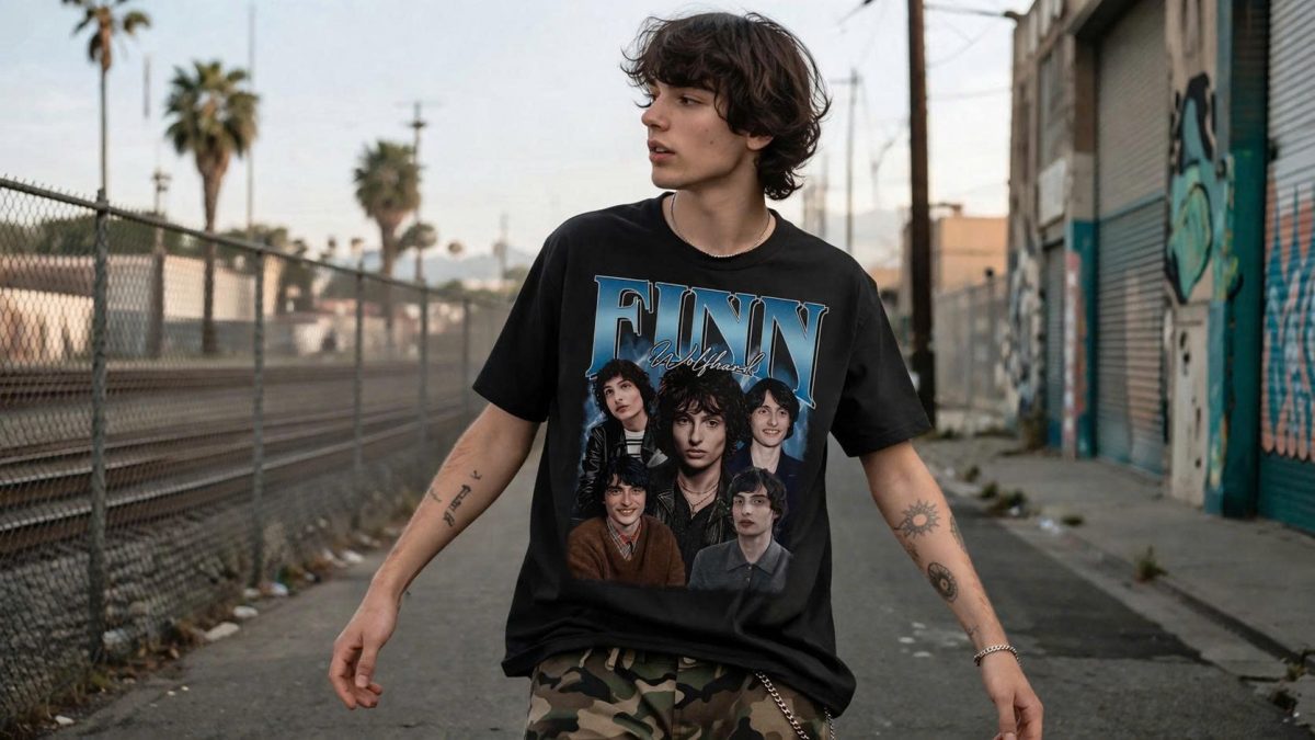 Finn Wolfhard Vintage 90s Retro Collage T-shirt