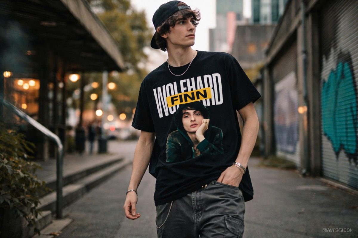 Finn Wolfhard Yellow Box Graphic T-shirt
