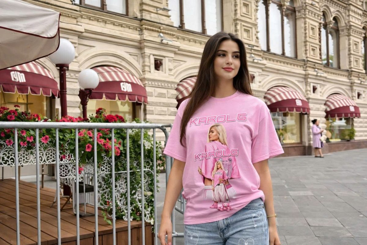 Karol G Pink Hair Teddy Bear T-shirt