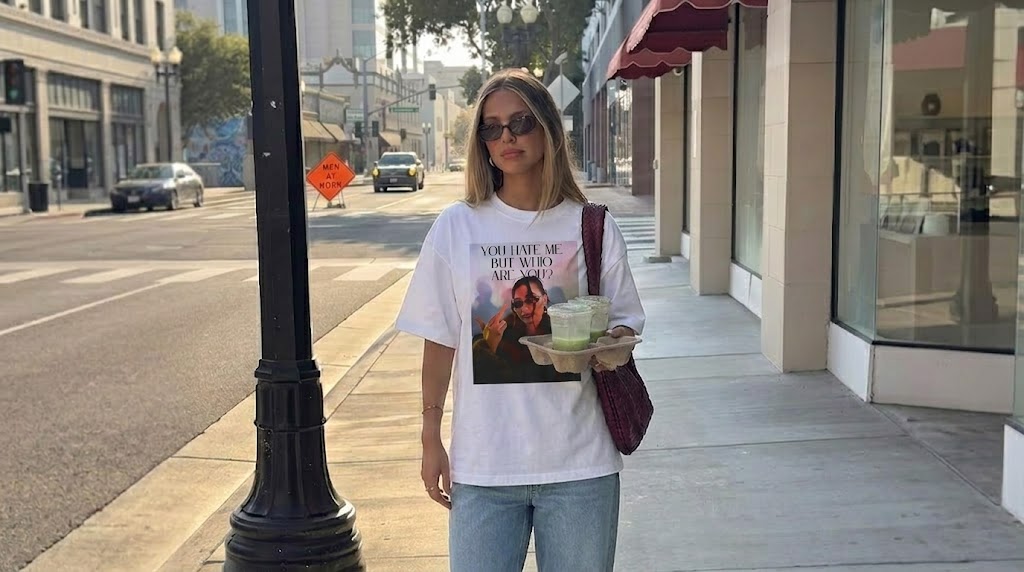 Hailey Bieber Who Are You Quote Graphic Tee