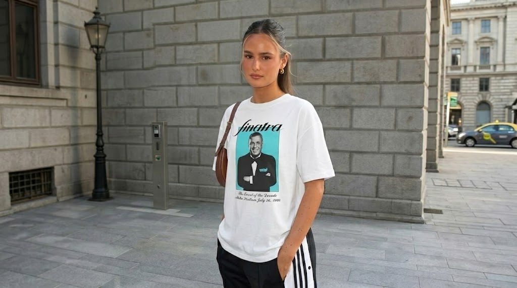 Hailey Bieber Vintage Sinatra Aloha Stadium Tee 4 Hailey Bieber Vintage Sinatra Aloha Stadium Tee