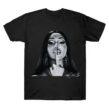 Cardi B Shush Black White Signature Tee