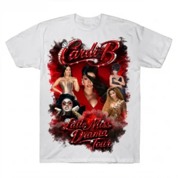 Cardi B Little Miss Drama Red Fire Tour Tee