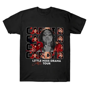 Cardi B Little Miss Drama Red Black Collage Tee
