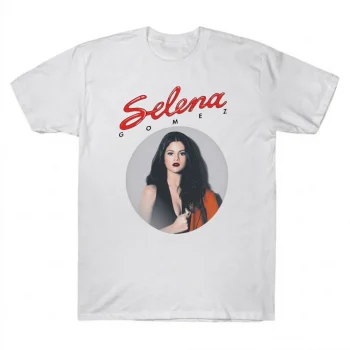 Selena Gomez Iconic Red Script Portrait Tee