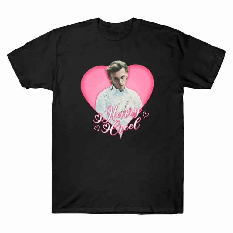 Henry Creel Pink Heart Graphic Tee Retro Style 5