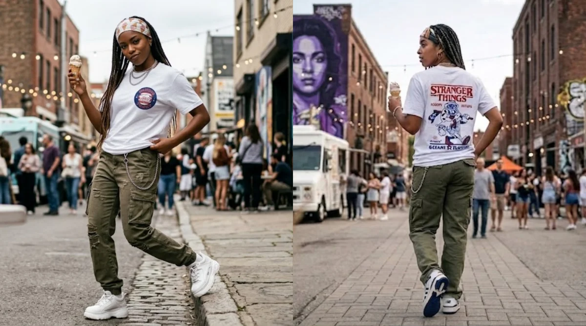 Stranger Things Scoops Ahoy Two-Sided Tee