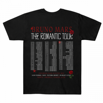 Bruno Mars Romantic Tour Dates Graphic Shirt