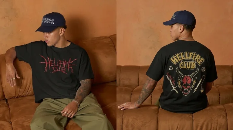 Jamie Campbell Bower Hellfire Club Double Sided Graphic Tee