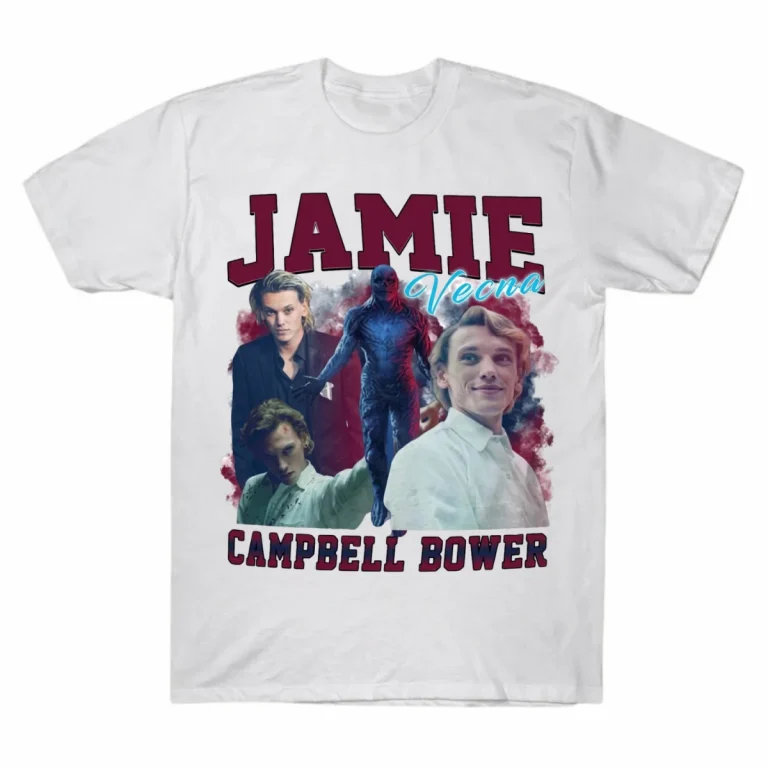 Jamie Campbell Bower Vintage Collage Vecna Graphic Tee 10