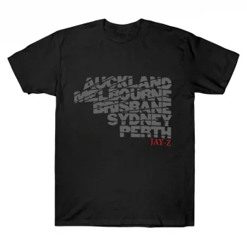 Jay-Z World Tour Cities List T-shirt