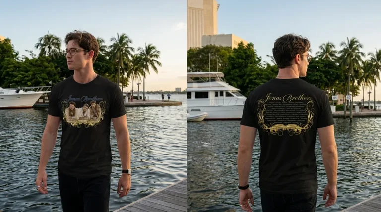 Jonas Brothers World Tour 2008 Vintage Concert T-Shirt 4 Jonas Brothers World Tour 2008 Vintage Concert T-Shirt