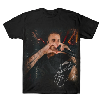 Justin Bieber Coachella Heart Portrait Tee