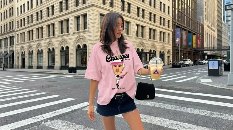 Justin Bieber Changes Baseball Caricature Tee