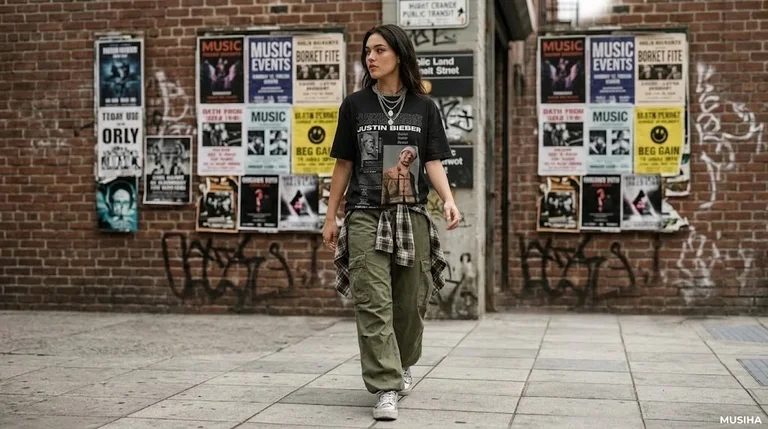 Justin Bieber Discography Collage Aesthetic Tee