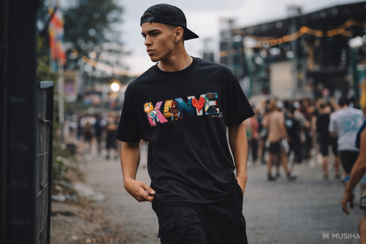 Kanye West Discography Album Letters Tee 4 Kanye West Discography Album Letters Tee