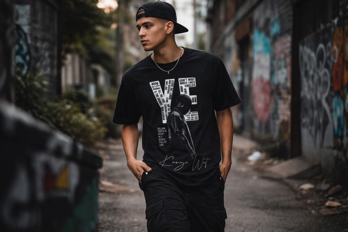 Kanye West Ye Typography Silhouette Graphic Tee