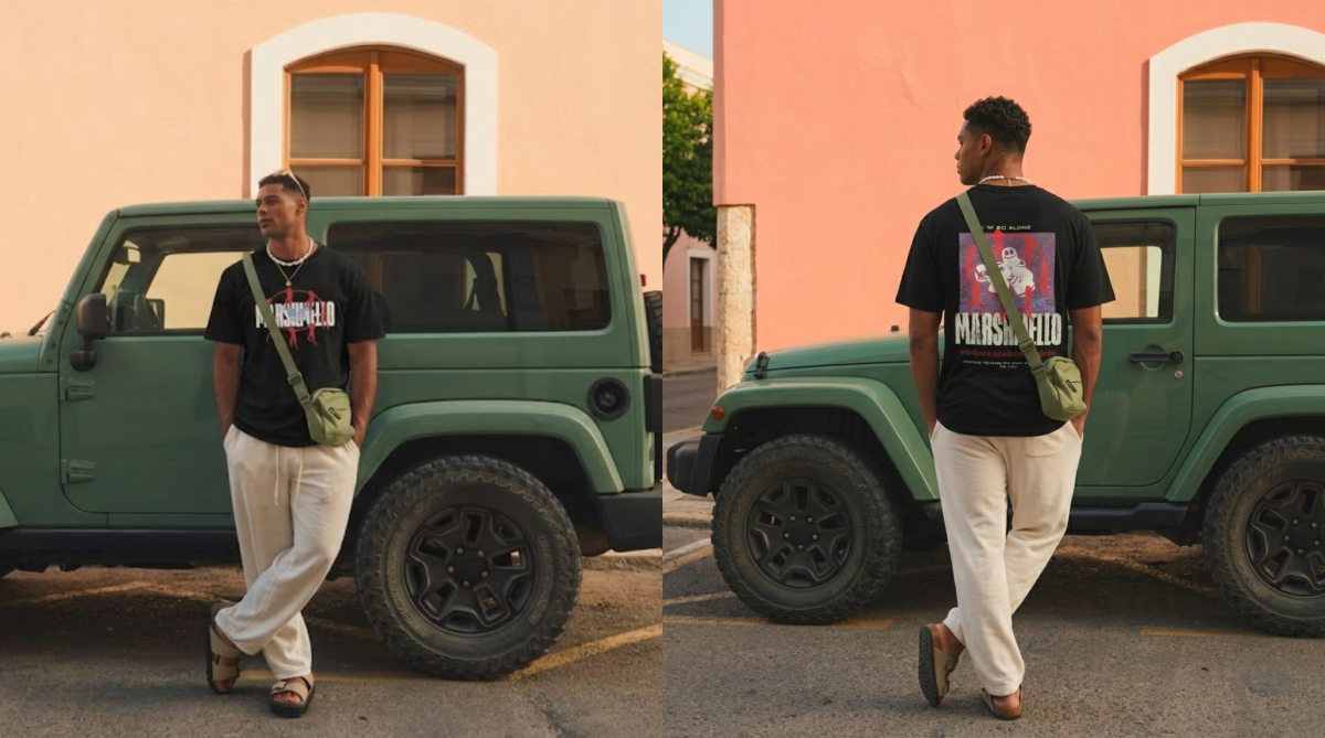 Marshmello Paradise Alone Retro Graphic Tee