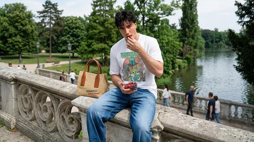 The Mandalorian And Grogu Vintage Comic Star Tee